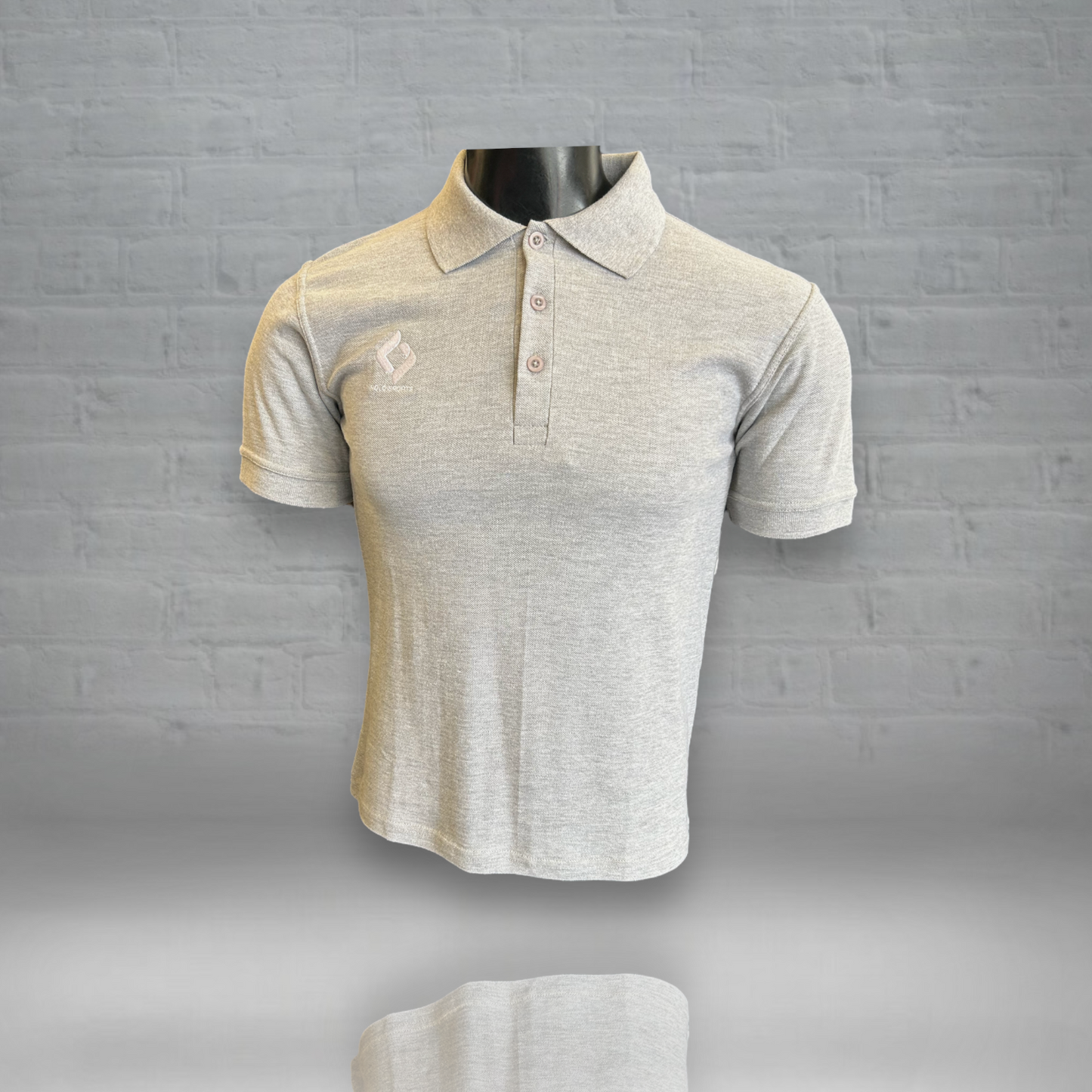 Light Grey Cotton Polo Shirt