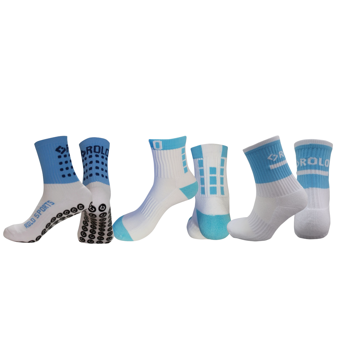 Sky Blue and White Sock Bundle
