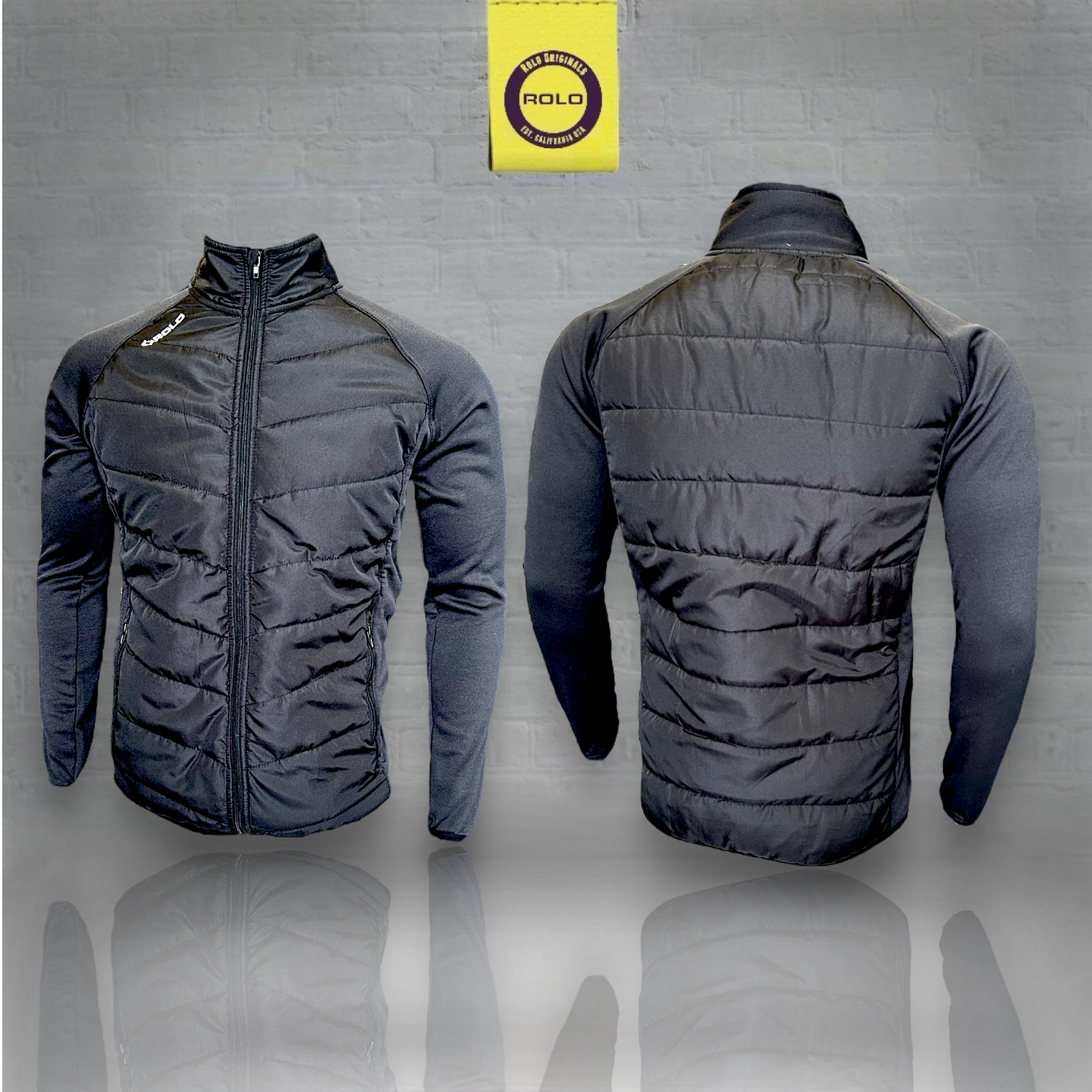 Black Hybrid-Padded Jacket