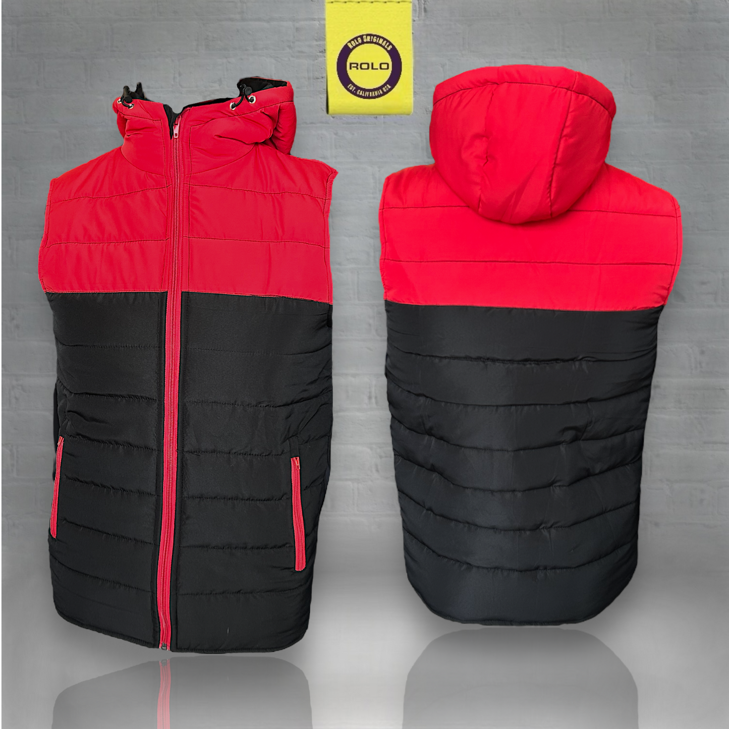 Red/Black Gilet-Padded Body Warmer