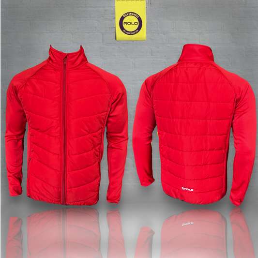 Red Hybrid-Padded Jacket