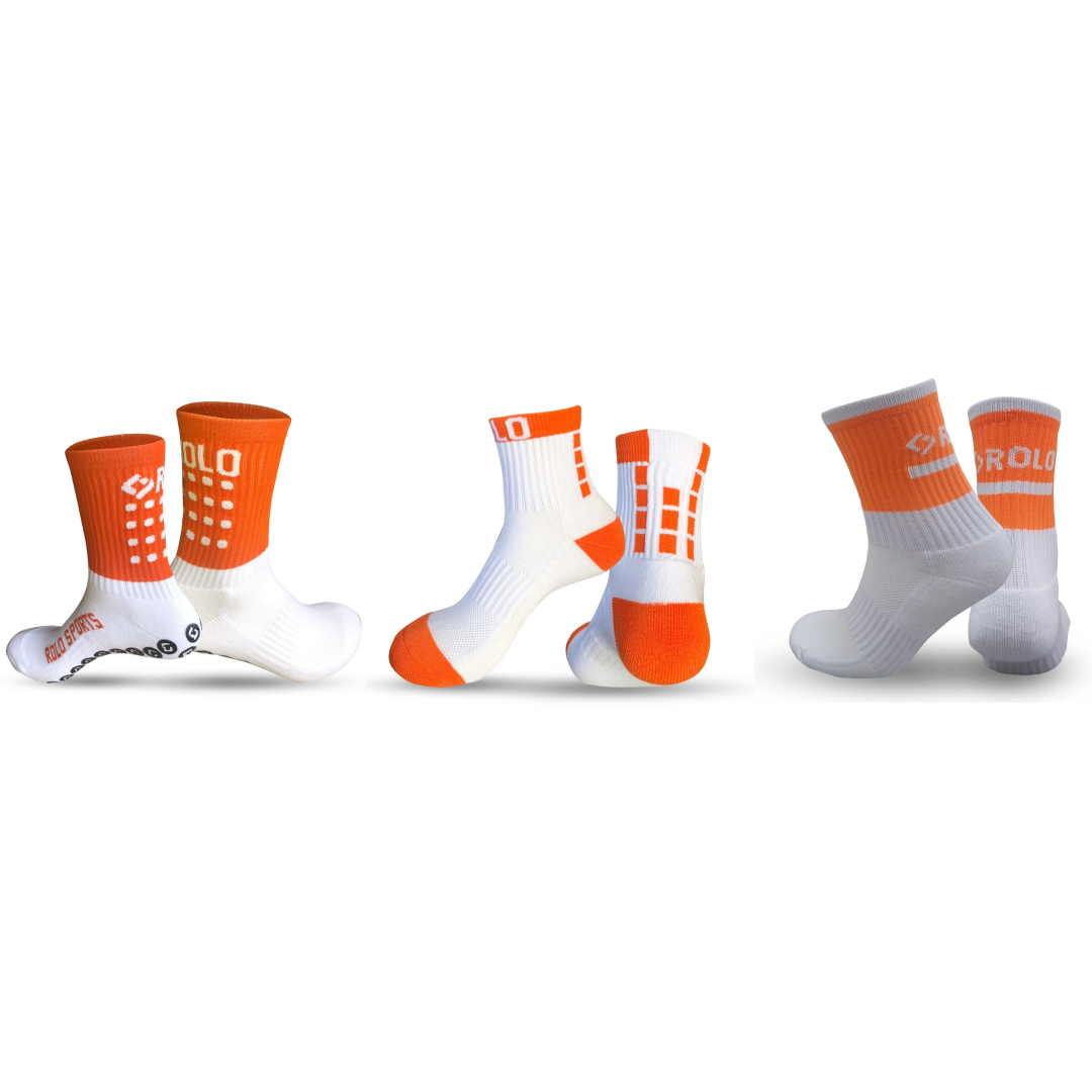 Orange and White Sock Bundle