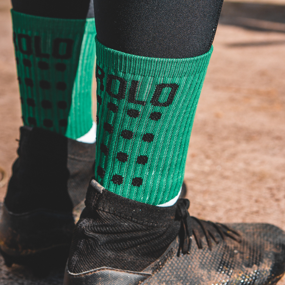 Green & Black Grip Sports Socks