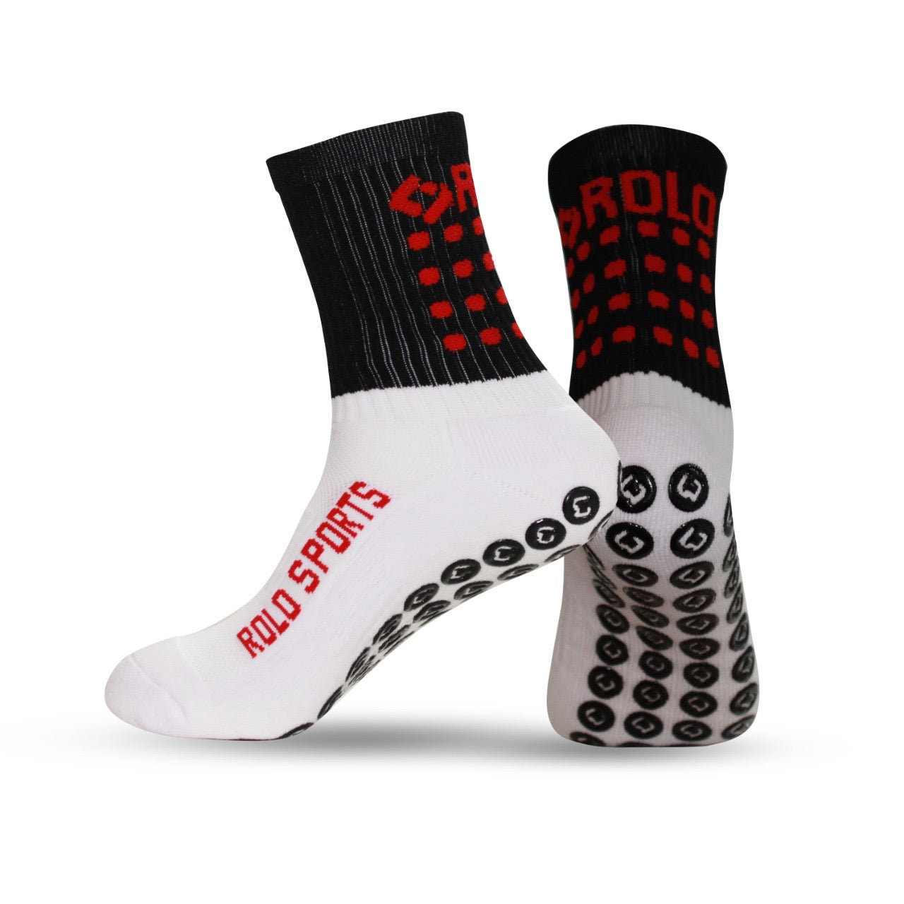 Black & Red Grip Sports Socks