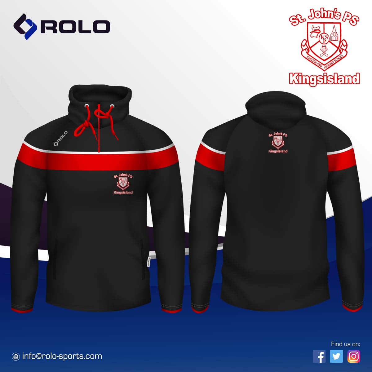 St. John’s PS Kingsisland – Half Zip Hoodie