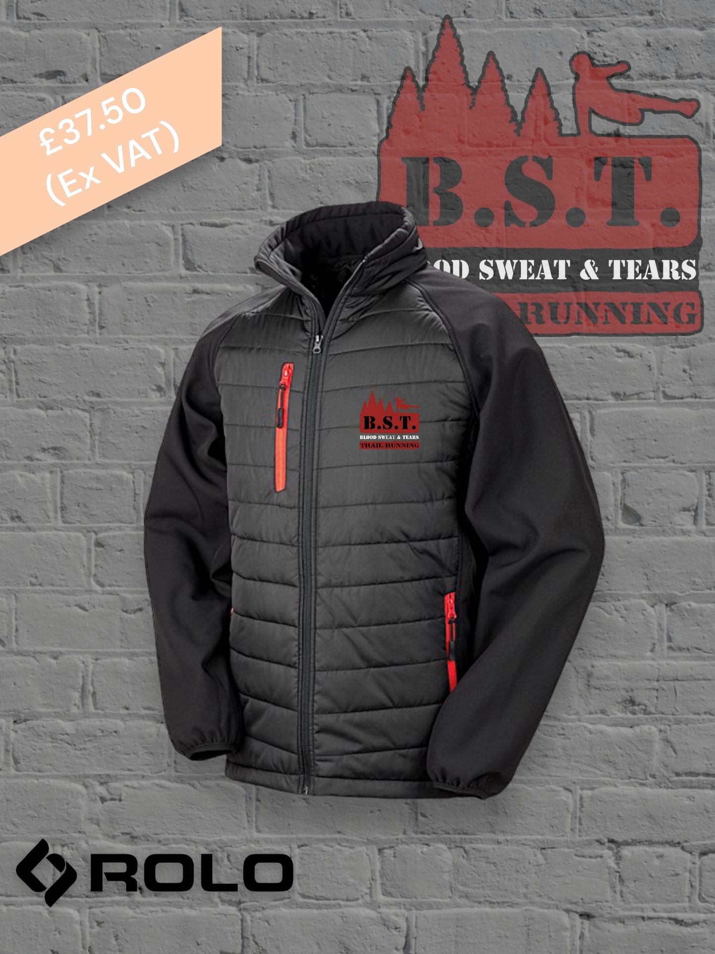 Black/Red B.S.T. Hybrid jacket