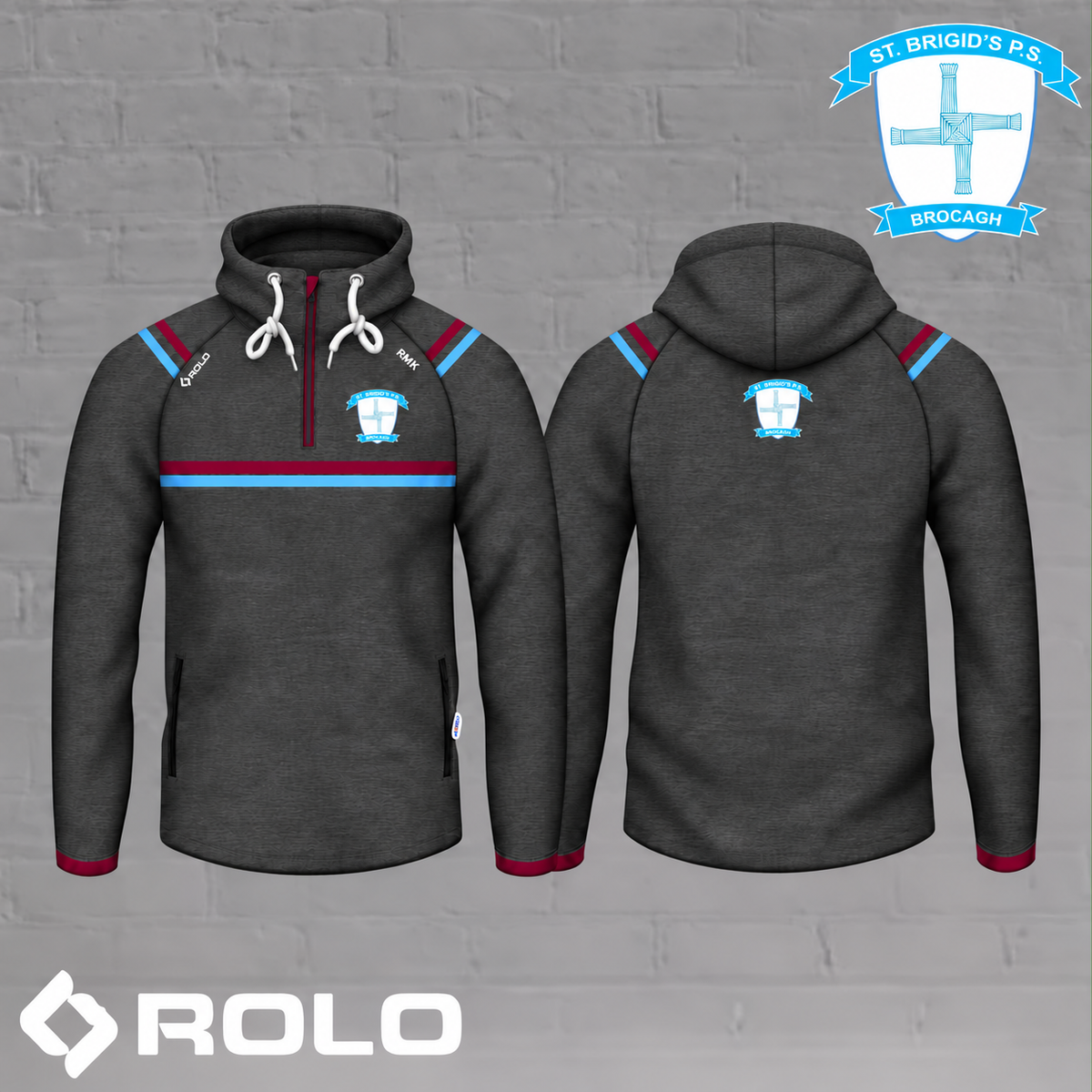 St Brigid’s Brocagh Ps Staff -Half Zip Hoodie
