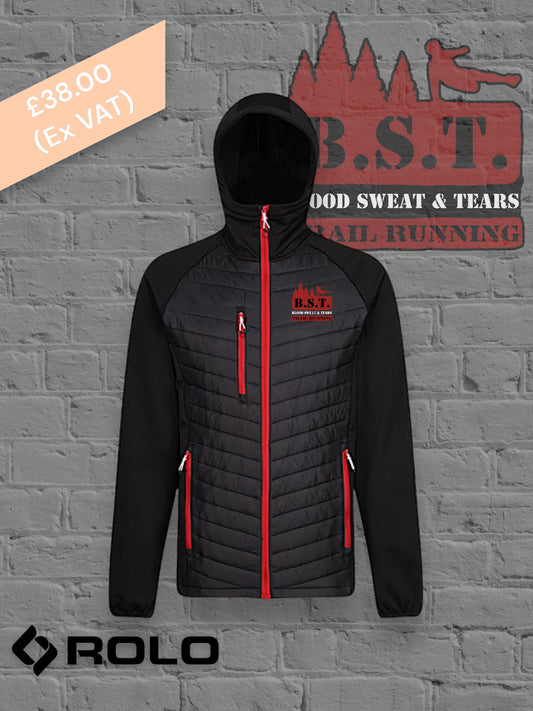 Black/Red B.S.T. Hybrid hoodie