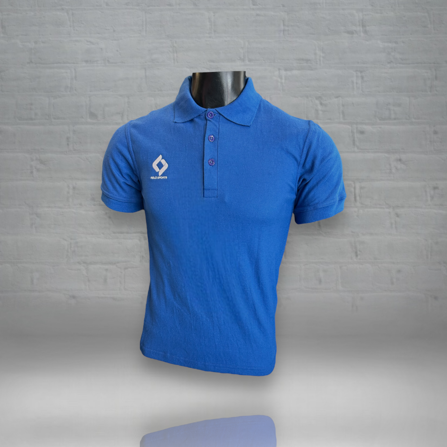 Royal Blue Cotton Polo Shirt