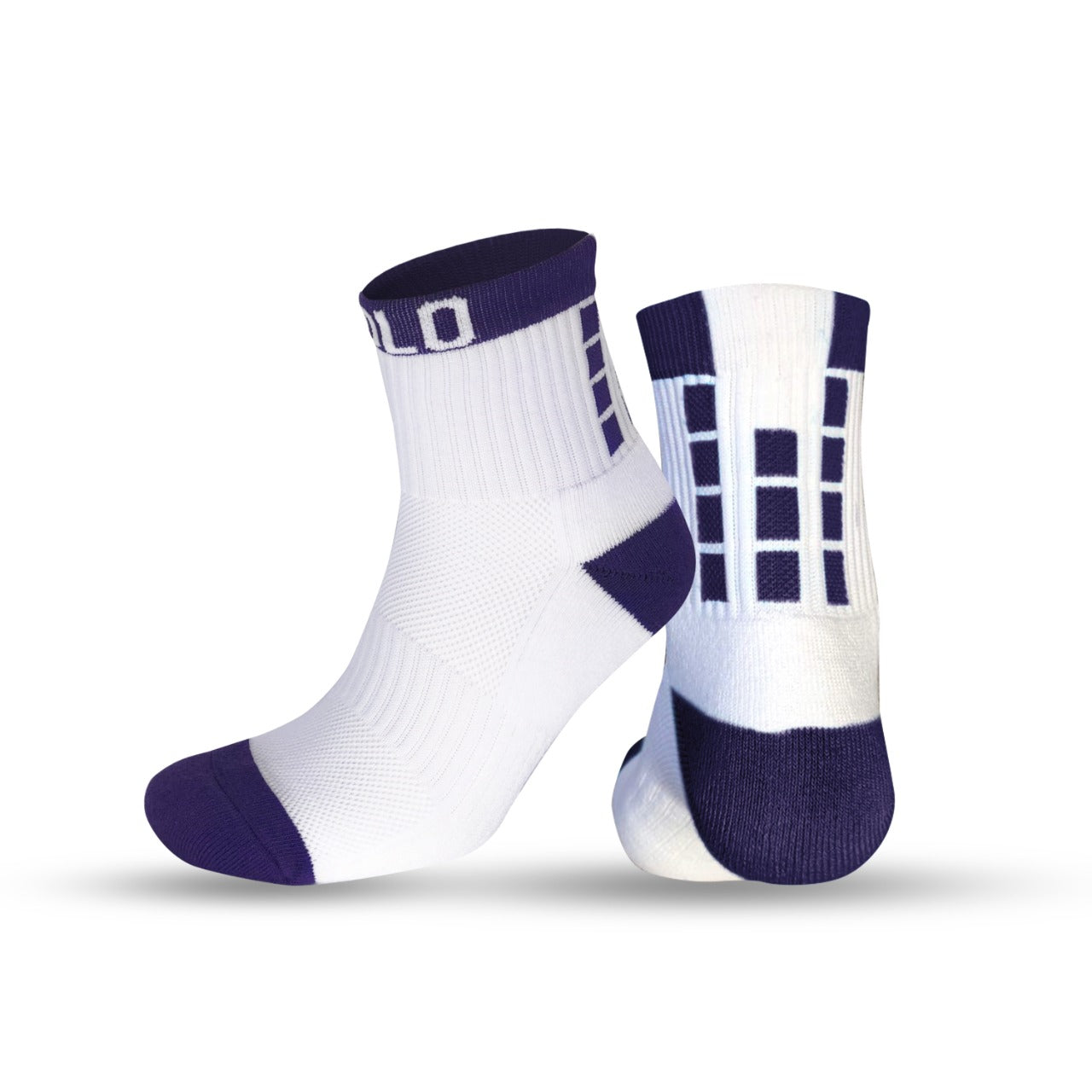 Low Rise Cushioned Ankle Socks - Purple/white