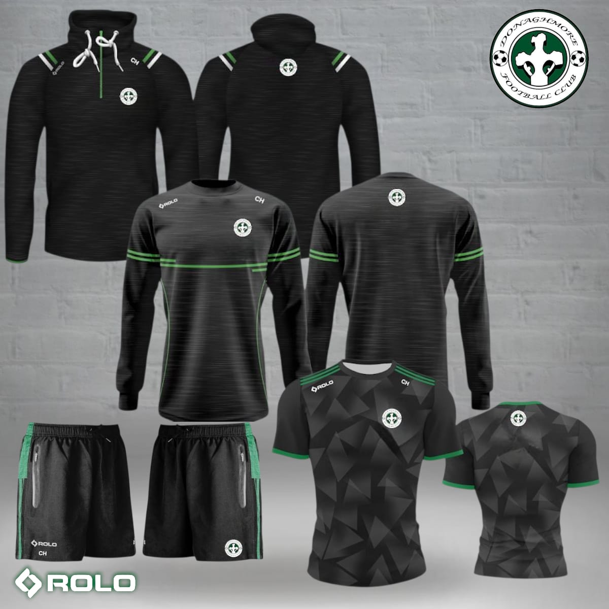 Donaghmore FC – 4-item Bundle (Jersey, Jumper, Hoodie, Shorts)