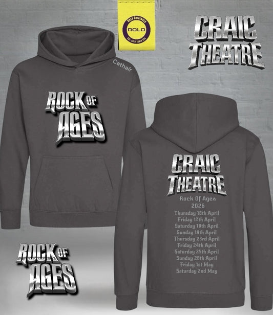 CRAIC Theatre – Rock Of Ages - Charcoal Grey Hoodie