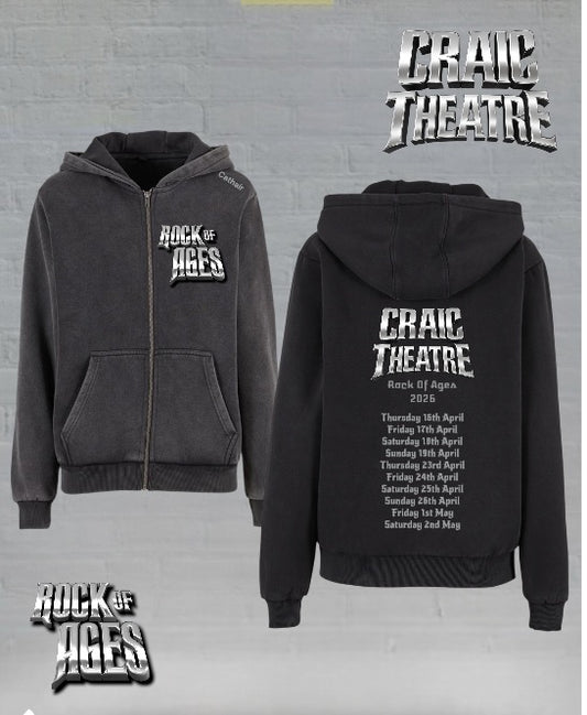 CRAIC Theatre – Rock Of Ages - Magnet Grey Zip Up Hoodie