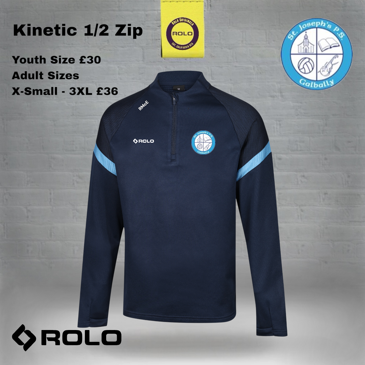 St Joseph's PS Staff Kinetic 1/2 Zip