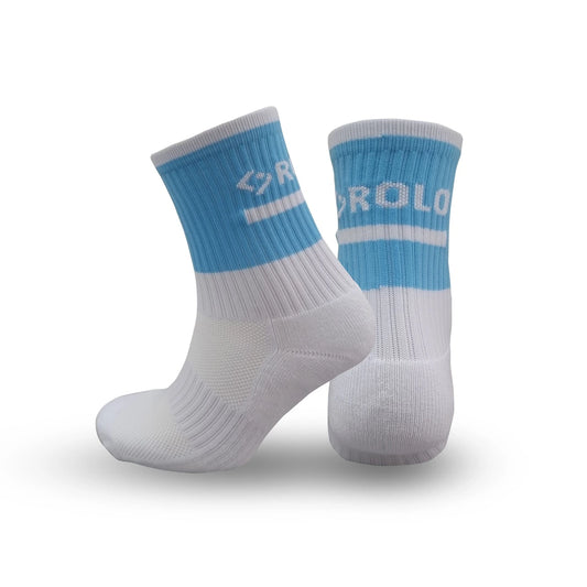 Core Mid-Socks - Sky Blue/White