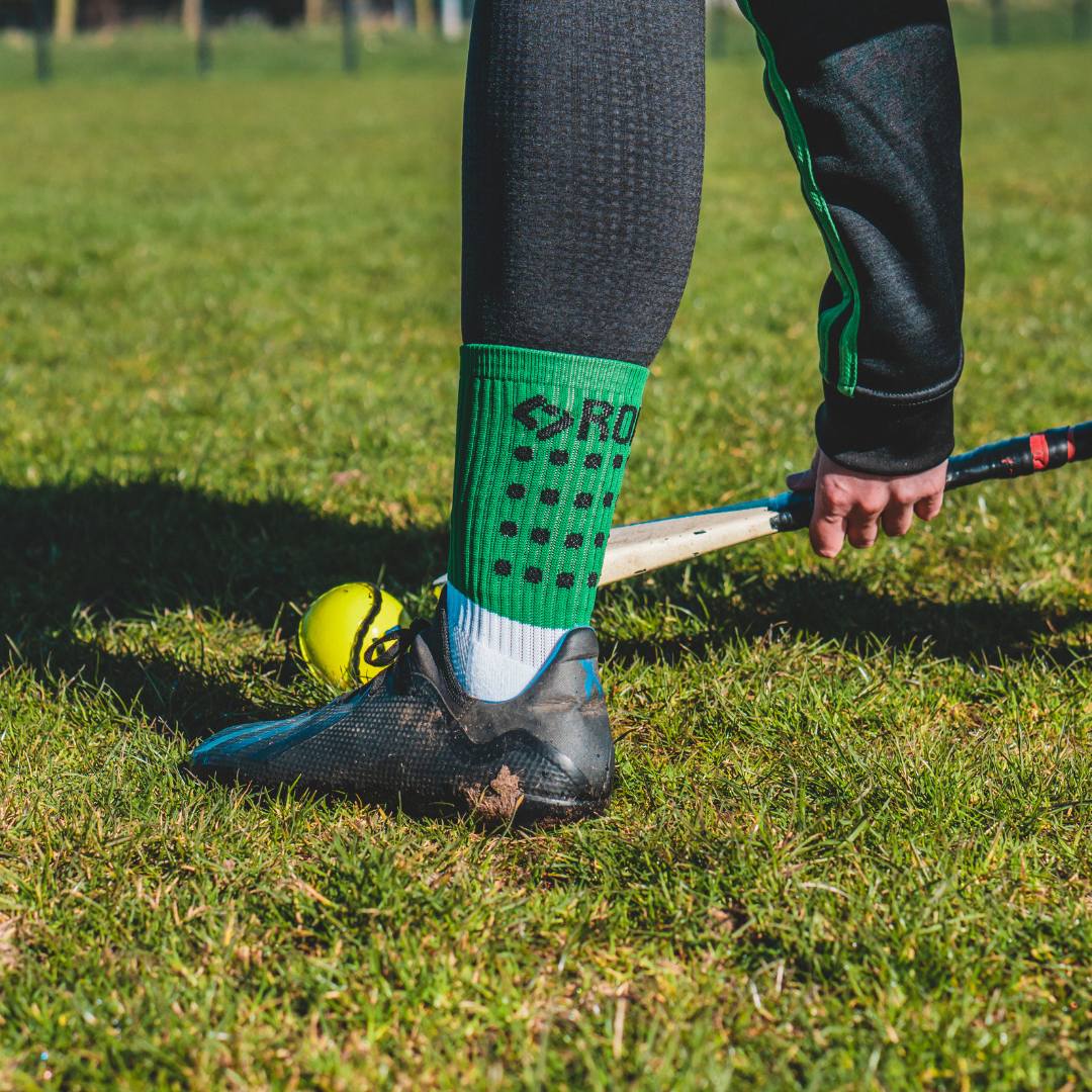 Green & Black Grip Sports Socks