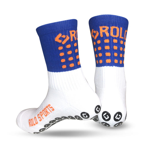 Blue & Orange Grip Sports Socks