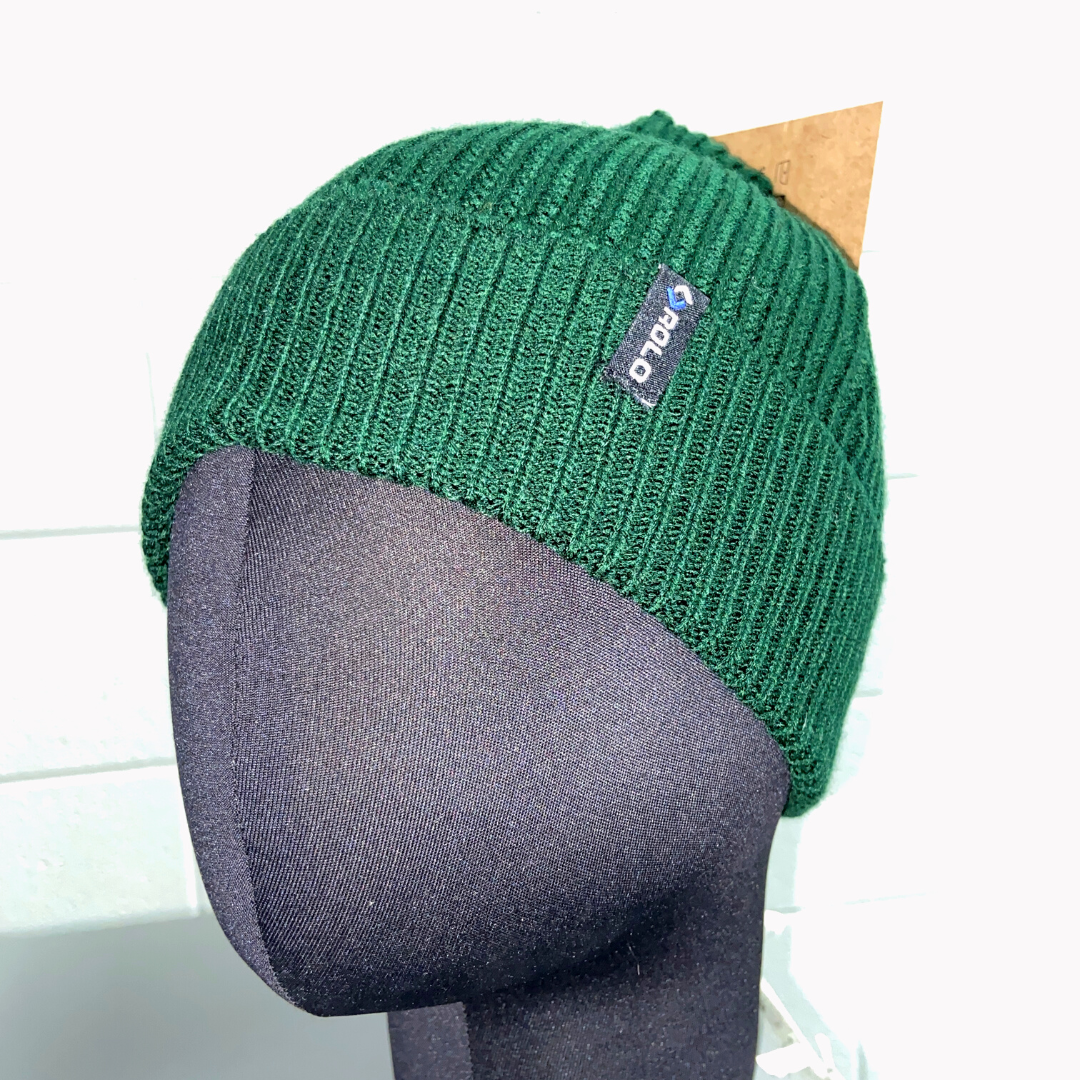 Soft Rib Knit Beanie Hat – Autumn Green
