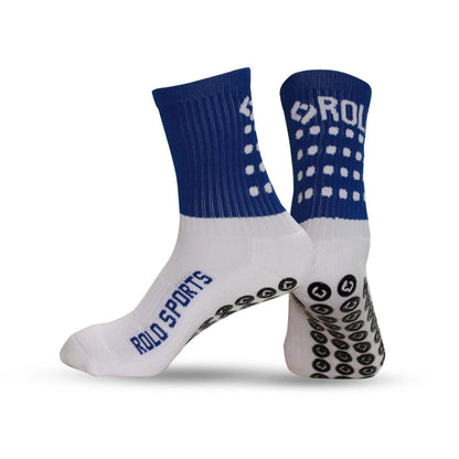 Blue & White Grip Sports Socks – Rolo Sports