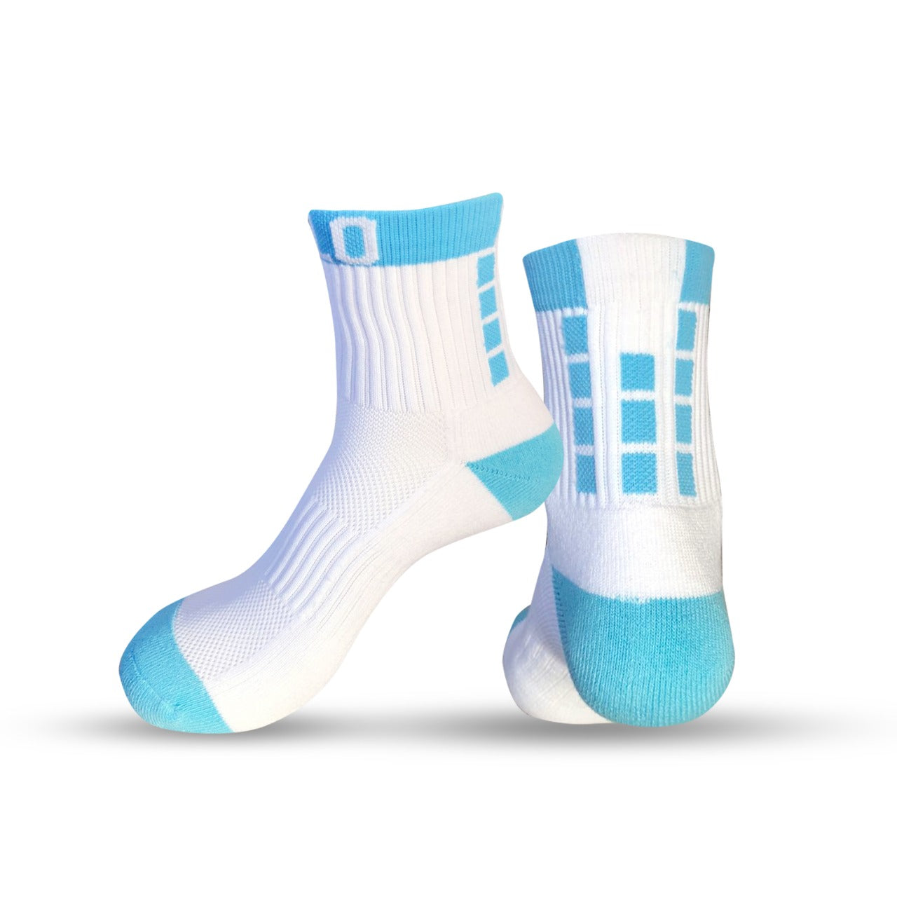 Lowrise Cushioned Ankle Socks - Sky Blue & White