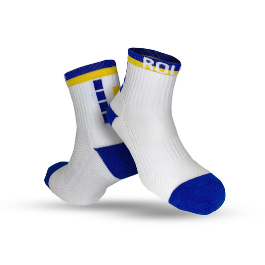Low Rise Cushioned Ankle Socks - Blue/Yellow/White