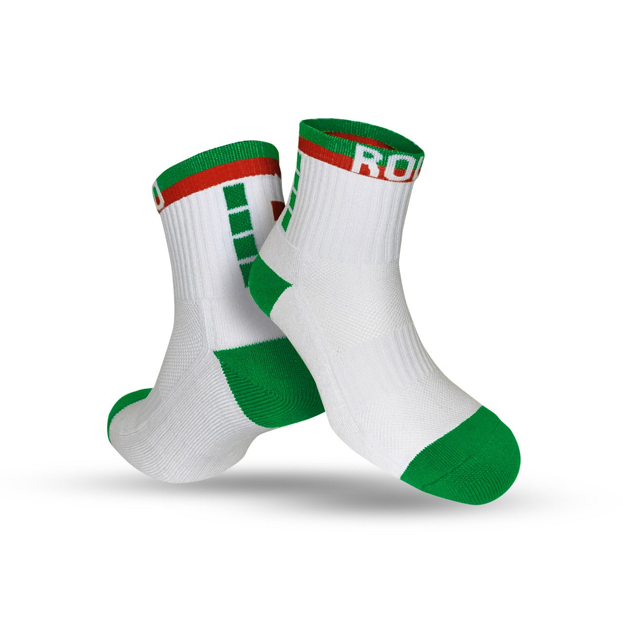 Low Rise Cushioned Ankle Socks - Green/Red/White