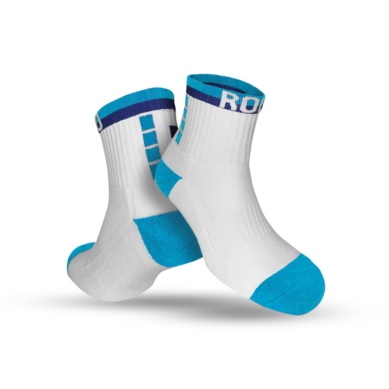 Low Rise Cushioned Ankle Socks - Sky Blue/Navy/White